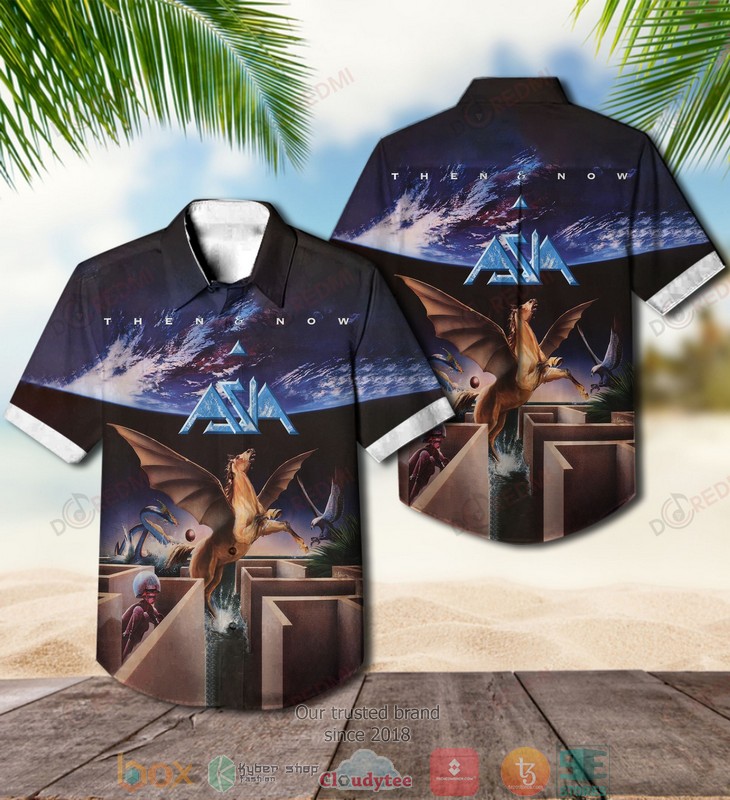 Asia Band Then Now Short Sleeve Hawaiian Shirt Asia Band Then Now Short Sleeve Hawaiian Shirt