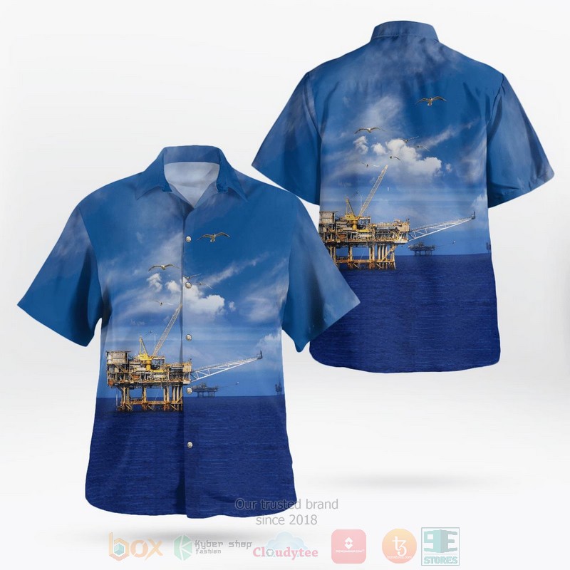 Australia Offshore Drilling Rig Hawaiian Shirt Australia Offshore Drilling Rig Hawaiian Shirt