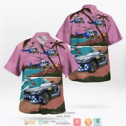 Australia Queensland Police Service Highway Patrol And Polair 2 Helicopter 3D Hawaii Shirt