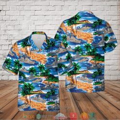 Australian Vietnam Era Hma Ships Short Sleeve Hawaiian Shirt