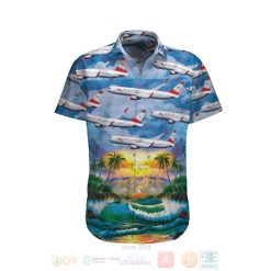 Austrian Airlines Boeing 767 31Aer Blue Hawaiian Shirt 2