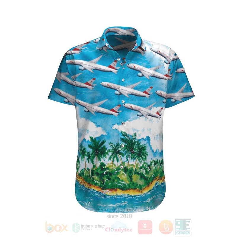 Austrian Airlines Boeing 777 2Z9Er Hawaiian Shirt 2 Austrian Airlines Boeing 777 2Z9Er Hawaiian Shirt 2
