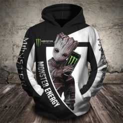 Baby Groot Hug Monster Energy 3D Printed Hoodie/Zipper Hoodie - 8e35c9050e6e