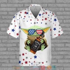 Baby Yoda Hug Jack Daniels No 7 3D Hawaiian Shirt
