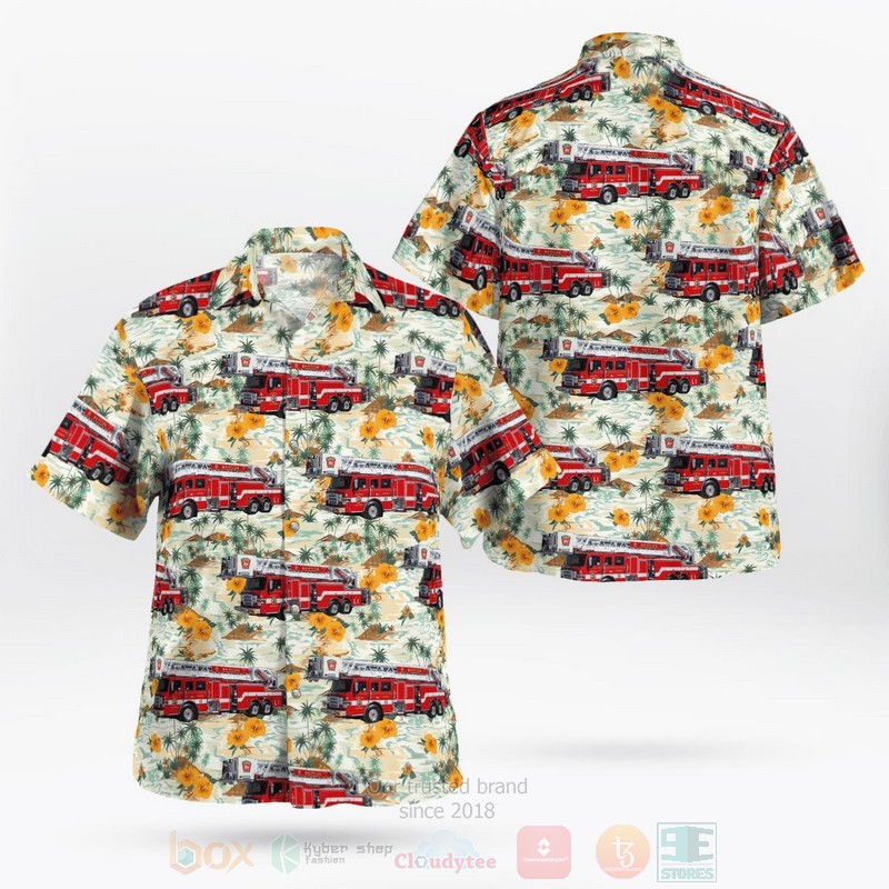 Bangor Fire Department Maine Ladder Hawaiian Shirt Bangor Fire Department Maine Ladder Hawaiian Shirt