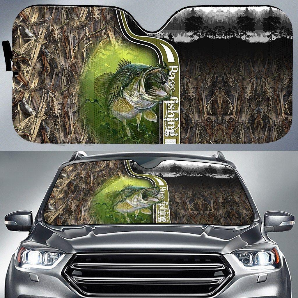 Bass Fishing Car Auto Sun Shade Bass Fishing Car Auto Sun Shade