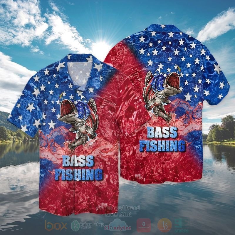 Bass Fishing Short Sleeve Hawaiian Shirt Bass Fishing Short Sleeve Hawaiian Shirt