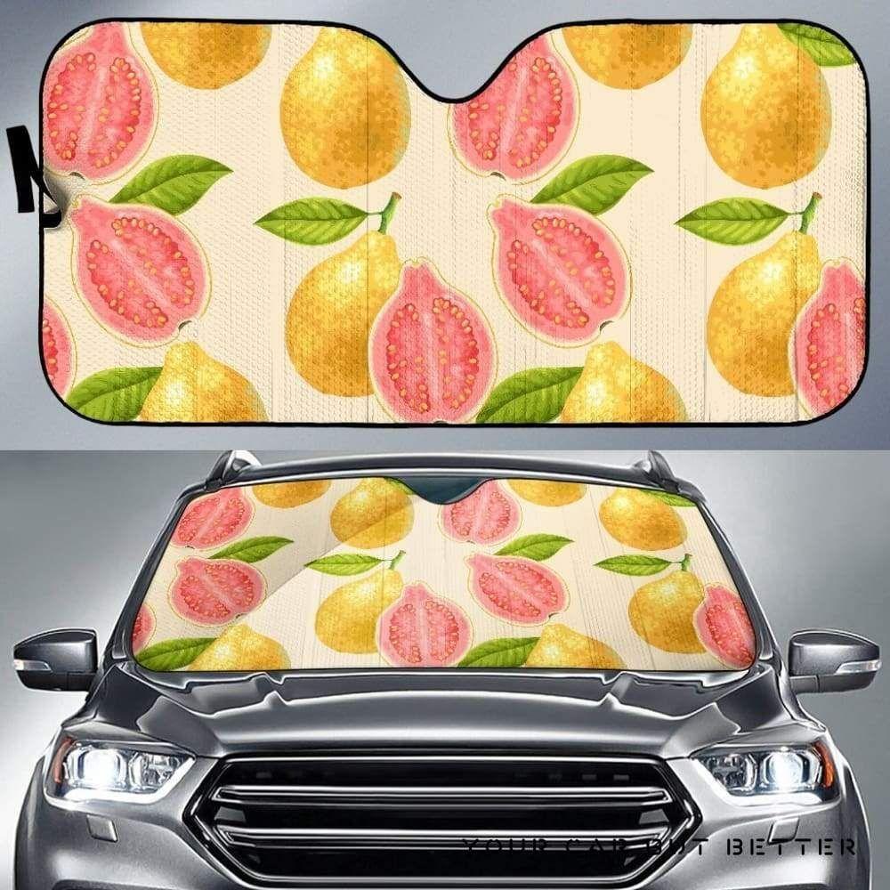 Beautiful Guava Pattern Car Auto Sun Shade Beautiful Guava Pattern Car Auto Sun Shade