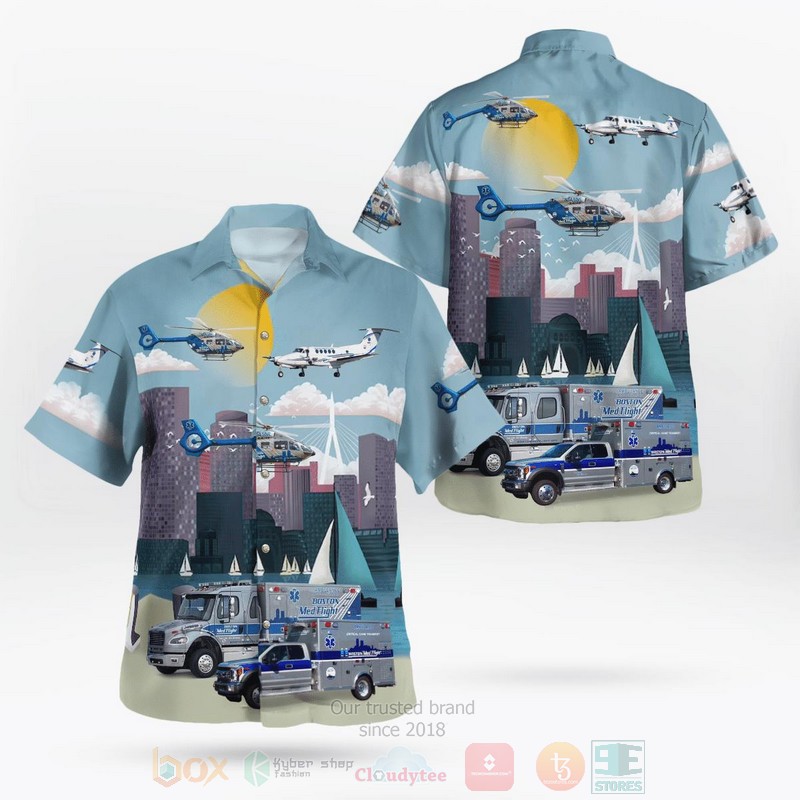 Bedford Massachusetts Boston Medflight Ambulance And Helicoptes Hawaiian Shirt Bedford Massachusetts Boston Medflight Ambulance And Helicoptes Hawaiian Shirt