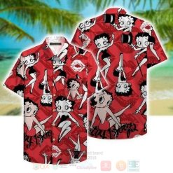 Betty Boop Short Sleeve Hawaiian Shirt