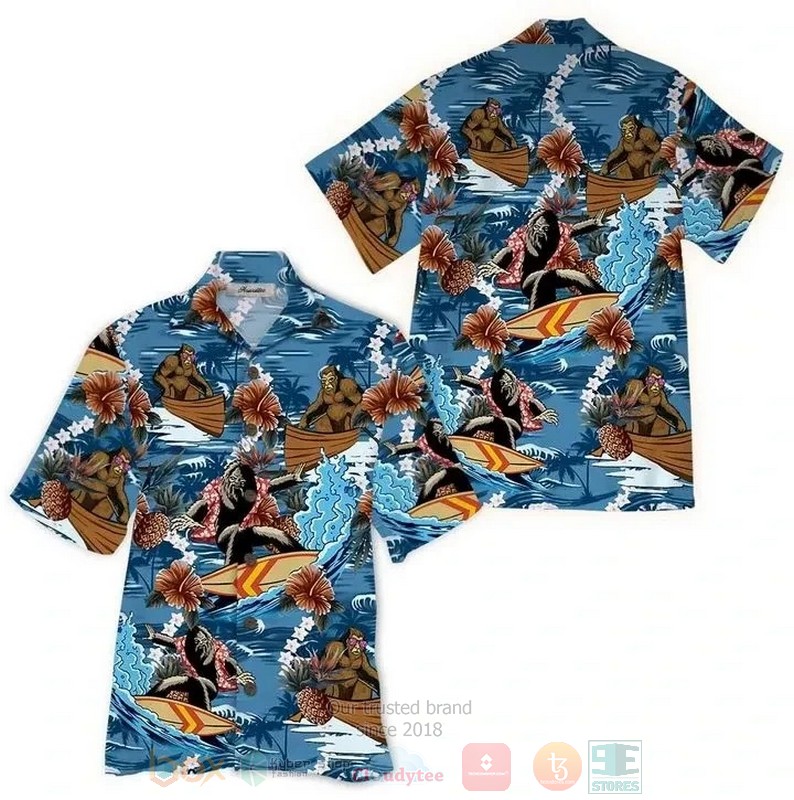 Bigfoot Short Sleeve Hawaiian Shirt 2 Bigfoot Short Sleeve Hawaiian Shirt 2