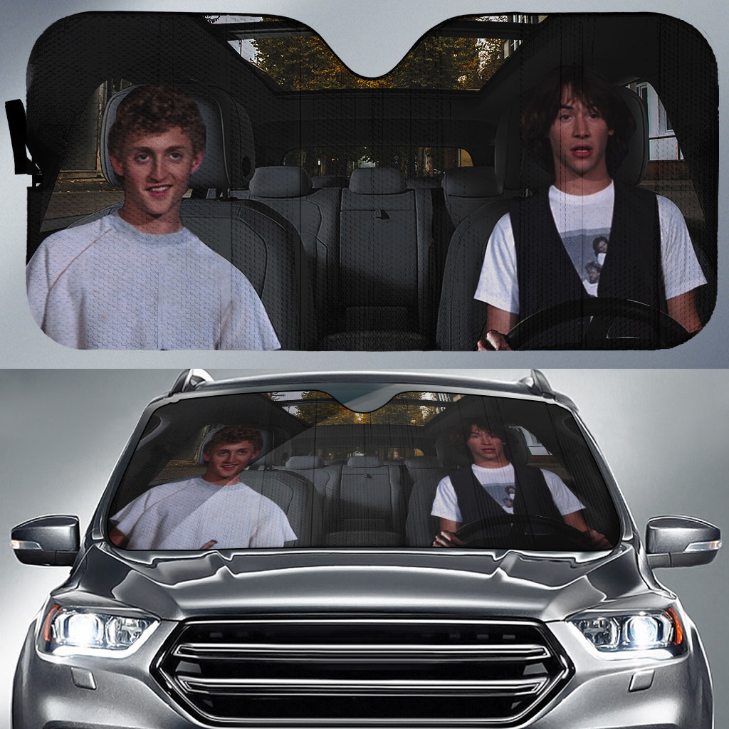 Bill And Teds Excellent Adventure Car Auto Sun Shade Bill And Teds Excellent Adventure Car Auto Sun Shade