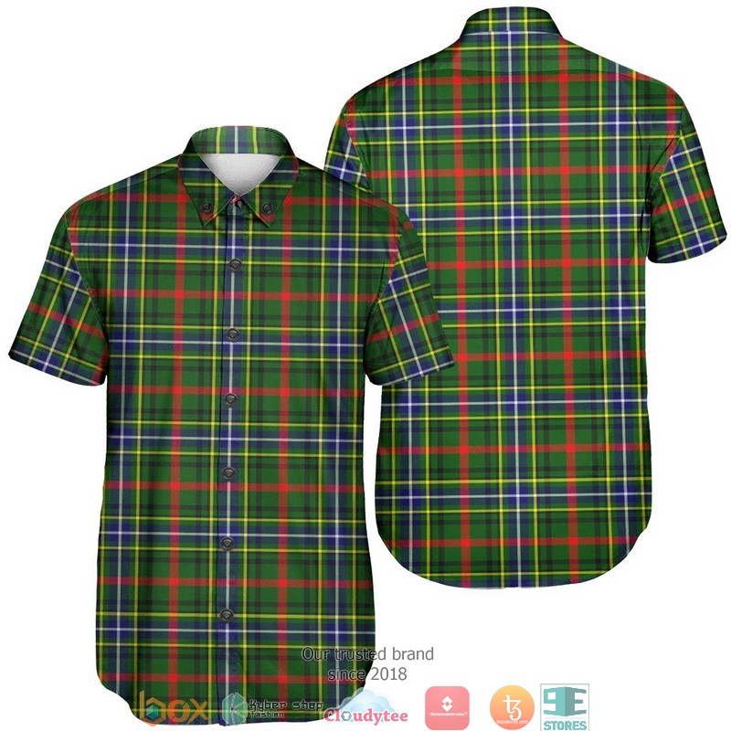 Bisset Tartan Short Sleeve Hawaiian Shirt Bisset Tartan Short Sleeve Hawaiian Shirt