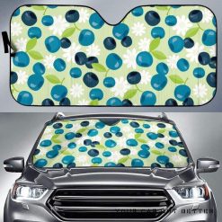 Blueberry Flower Pattern Car Auto Sun Shade