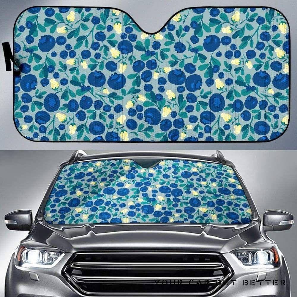 Blueberry Pattern Car Auto Sun Shade Blueberry Pattern Car Auto Sun Shade