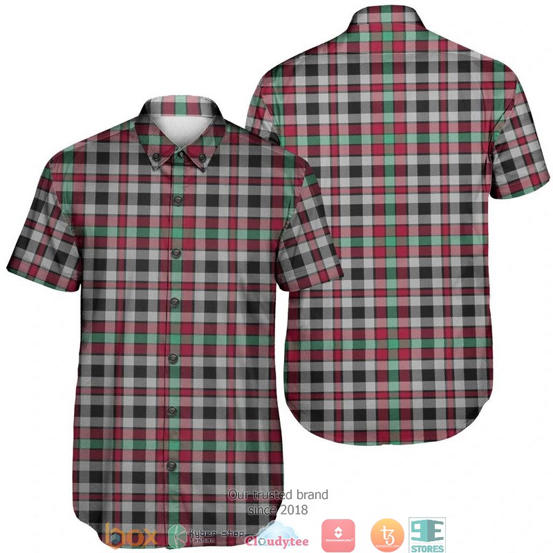 Borthwick Ancient Tartan Short Sleeve Hawaiian Shirt Borthwick Ancient Tartan Short Sleeve Hawaiian Shirt
