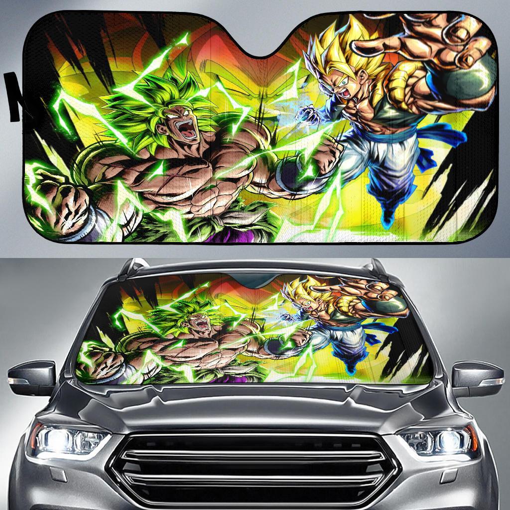 Broly Vs Gogetas Car Auto Sun Shade Broly Vs Gogetas Car Auto Sun Shade