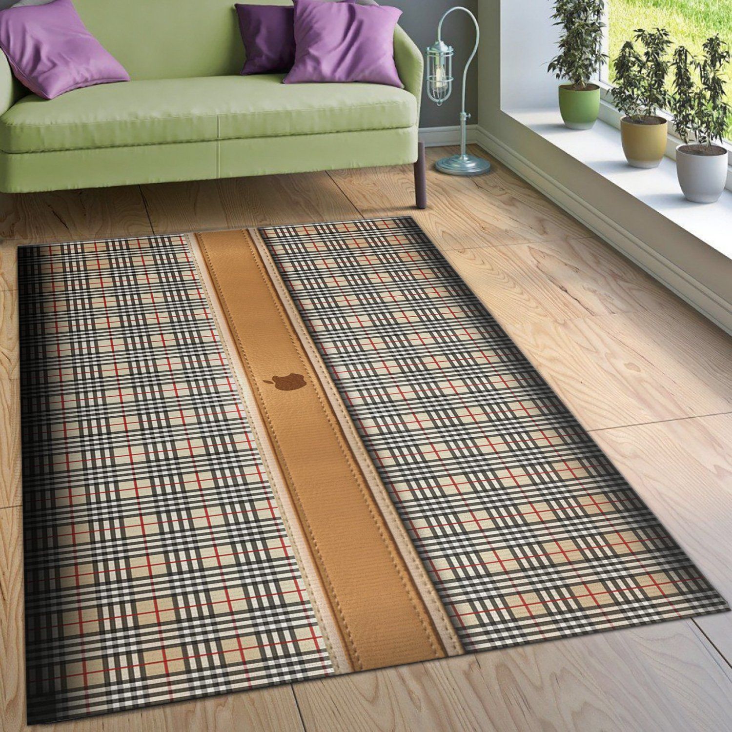 Burberry Ft Apple Fashion Brand Area Rug Bedroom Rug Christmas Gift US Decor Burberry Ft Apple Fashion Brand Area Rug Bedroom Rug Christmas Gift US Decor