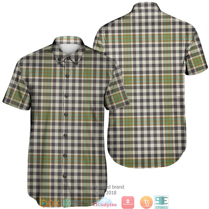 Burns Check Tartan Short Sleeve Hawaiian Shirt Burns Check Tartan Short Sleeve Hawaiian Shirt