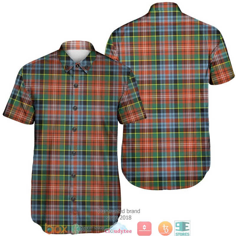 Caledonia Ancient Tartan Short Sleeve Hawaiian Shirt Caledonia Ancient Tartan Short Sleeve Hawaiian Shirt