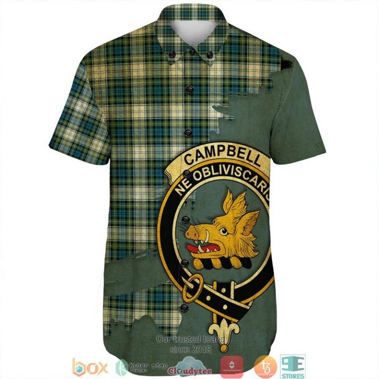 Campbell-Dress-Tartan-Crest-Personalized-Short-Sleeve-Hawaiian-Shirt-1