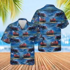 Canadian Locomotive Railway Trains Hawaiian Shirt