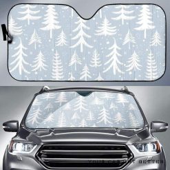 Christmas Tree Winter Forest Pattern Car Auto Sun Shade
