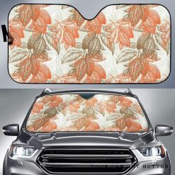 Cocoa Beans Cocoa Tree Pattern Car Auto Sun Shade