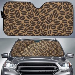 Coffee Bean On Brown Car Auto Sun Shade