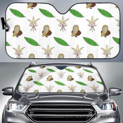 Color Hand Drawn Cocoa Pattern Car Auto Sun Shade