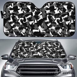 Crow Illustration Pattern Car Auto Sun Shade