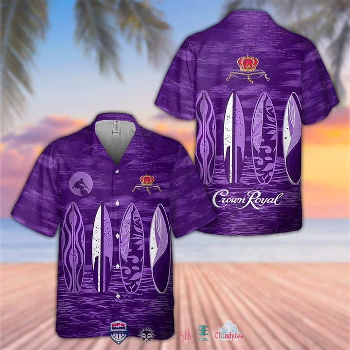 Crown Royal Surfing Hawaiian Shirt Crown Royal Surfing Hawaiian Shirt