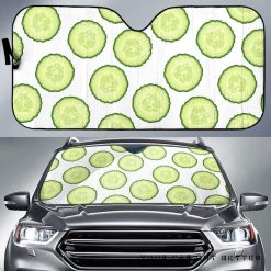 Cucumber Slices Pattern Car Auto Sun Shade