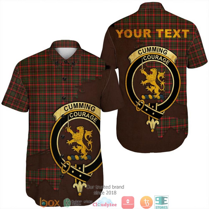 Cumming Hunting Modern Tartan Crest Personalized Short Sleeve Hawaiian Shirt Cumming Hunting Modern Tartan Crest Personalized Short Sleeve Hawaiian Shirt