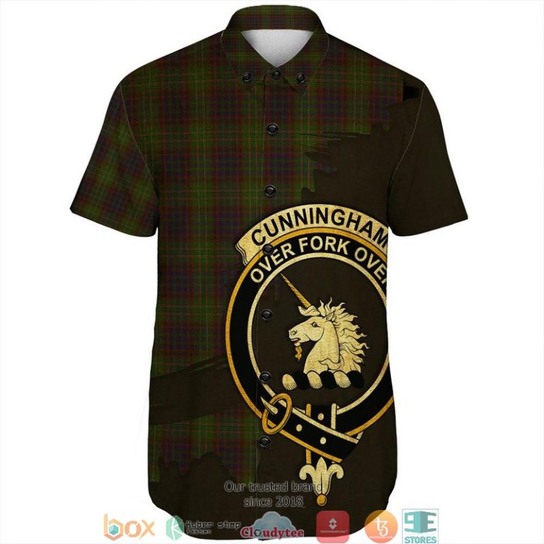 Cunningham-Hunting-Modern-Tartan-Crest-Personalized-Short-Sleeve-Hawaiian-Shirt-1