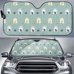 Cute Hamster Cheese Pattern Car Auto Sun Shade