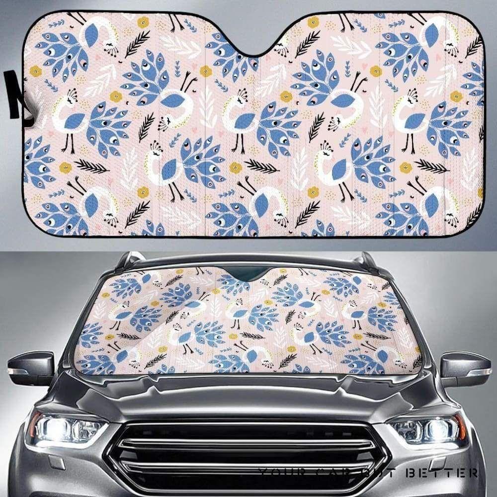 Cute Peacock Pattern Car Auto Sun Shade Cute Peacock Pattern Car Auto Sun Shade