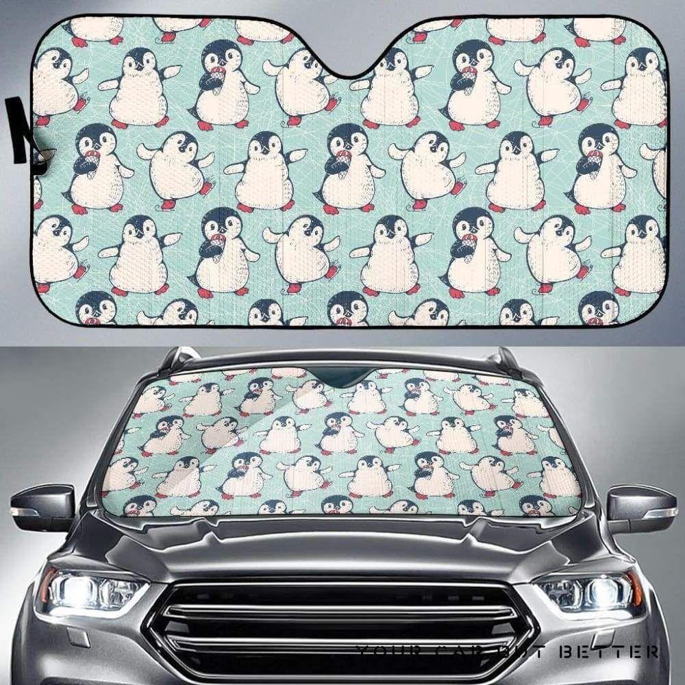 Cute Penguin Pattern Car Auto Sun Shade Cute Penguin Pattern Car Auto Sun Shade