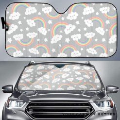Cute Rainbow Clound Star Pattern Car Auto Sun Shade
