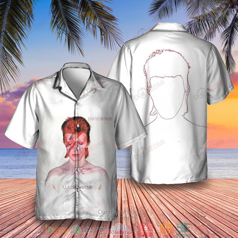 David Bowie Aladdin Sane Hawaiian Shirt David Bowie Aladdin Sane Hawaiian Shirt