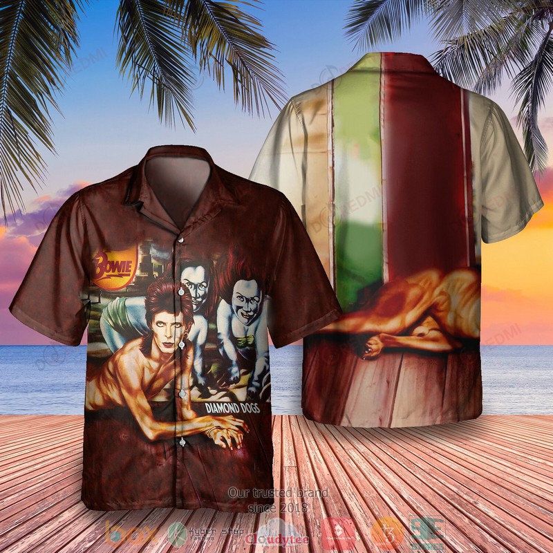 David Bowie Diamond Dogs Hawaiian Shirt David Bowie Diamond Dogs Hawaiian Shirt