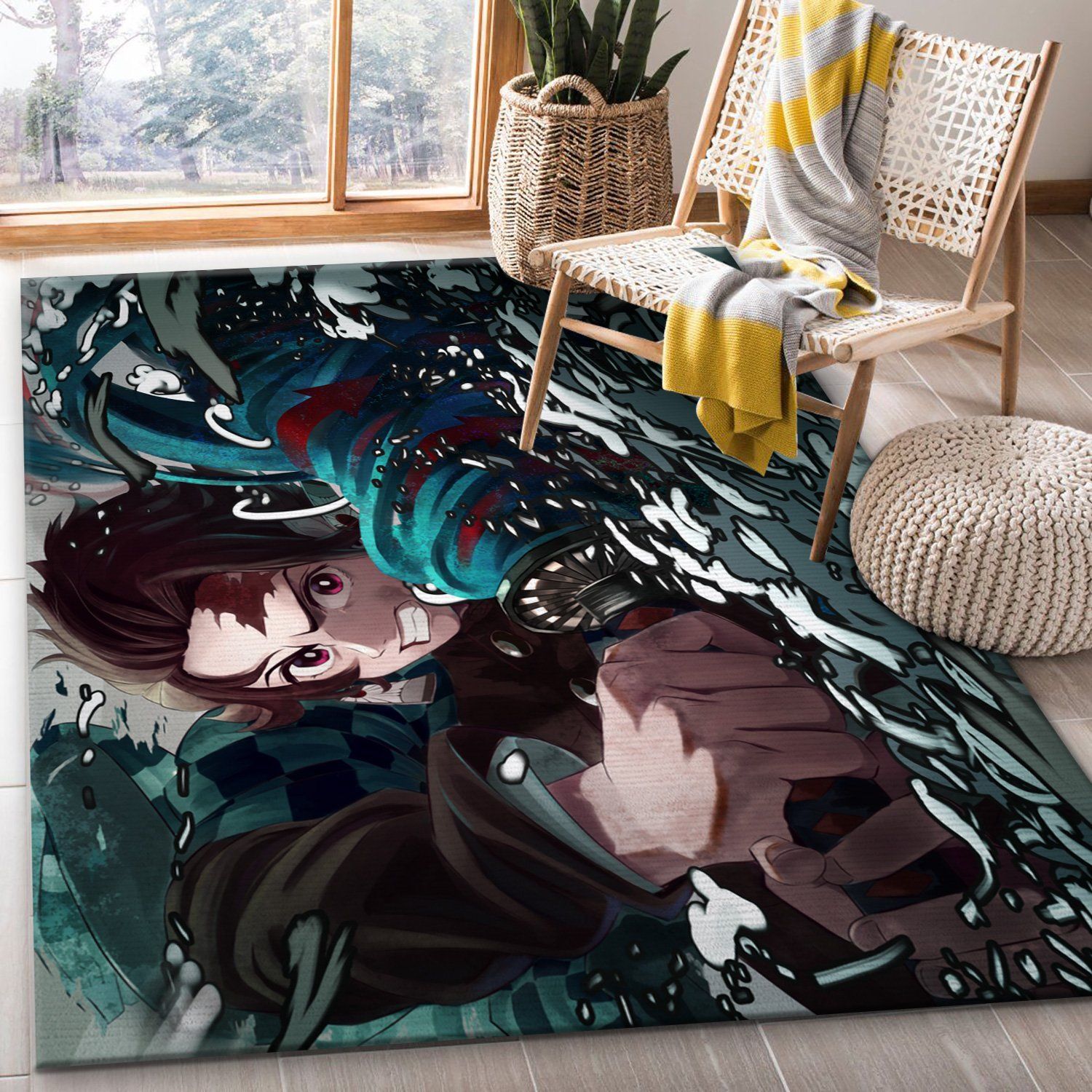 Demon Slayder Anime V9 Area Rug Living Room Rug US Gift Decor Demon Slayder Anime V9 Area Rug Living Room Rug US Gift Decor
