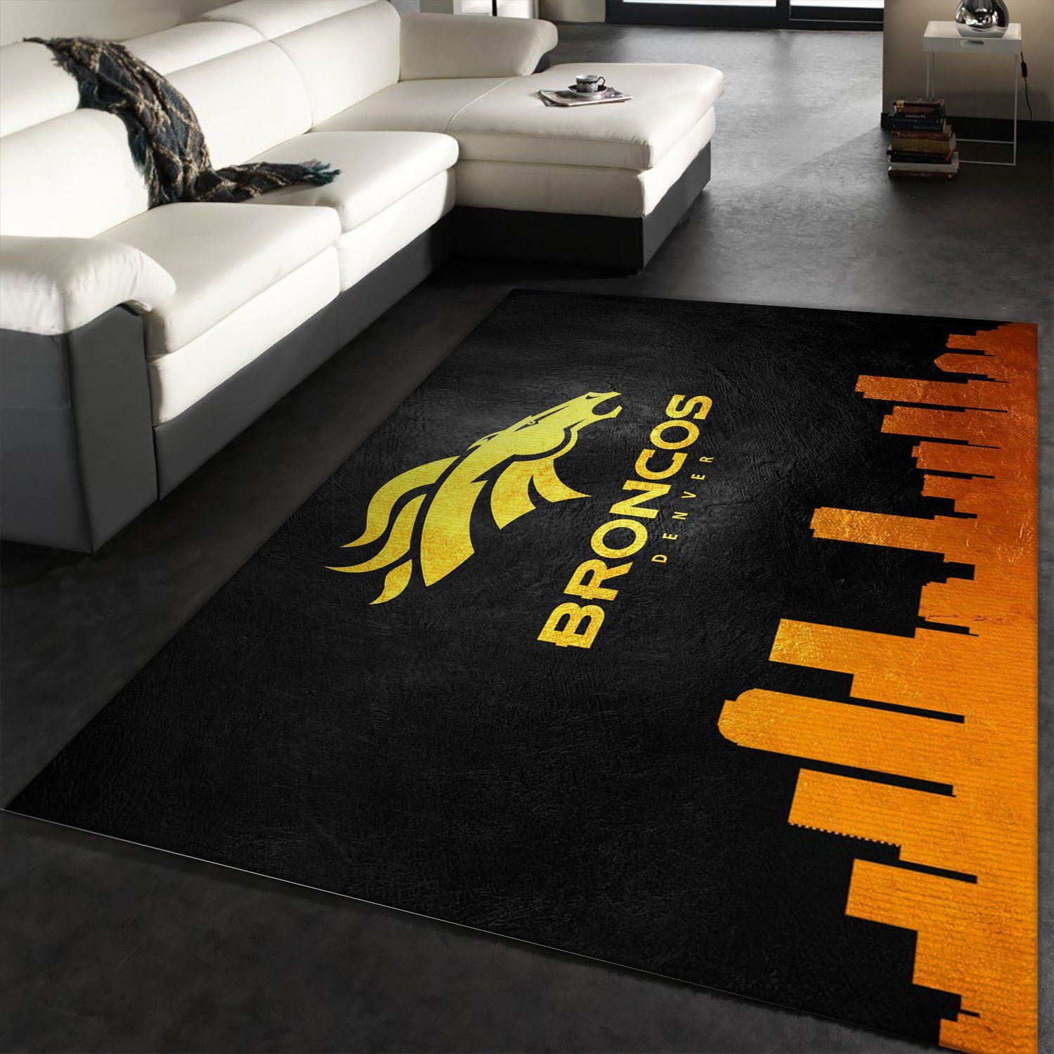 Denver Broncos Skyline NFL Area Rug Denver Broncos Skyline NFL Area Rug
