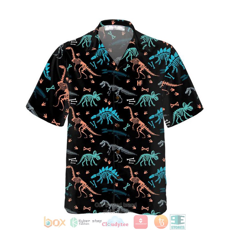 Dinosaur Skeleton Seamless Pattern Hawaiian Shirt Dinosaur Skeleton Seamless Pattern Hawaiian Shirt
