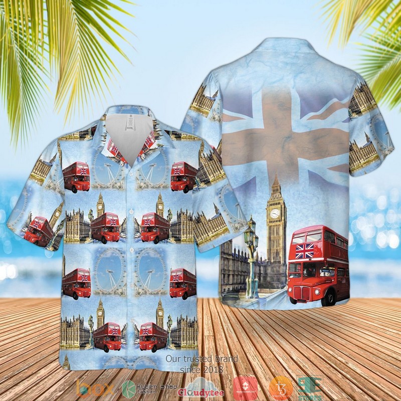 Double Decker Bus Routemasters Short Sleeve Hawaiian Shirt Double Decker Bus Routemasters Short Sleeve Hawaiian Shirt