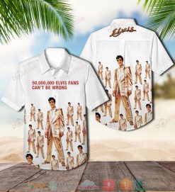 Elvis Presley 50000000 Elvis Fans Cant Be Wrong Short Sleeve Hawaiian Shirt