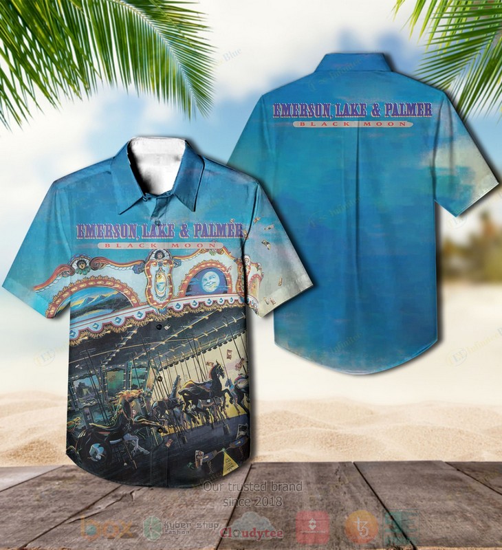 Emerson Lake Palmer Band Black Moon Hawaiian Shirt Emerson Lake Palmer Band Black Moon Hawaiian Shirt