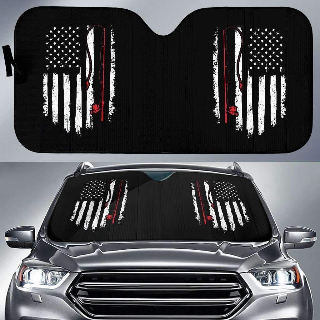 Fishing Flag Car Auto Sun Shade Fishing Flag Car Auto Sun Shade