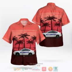 Florida Daytona Beach Police Department Red Hawaiian Shirt