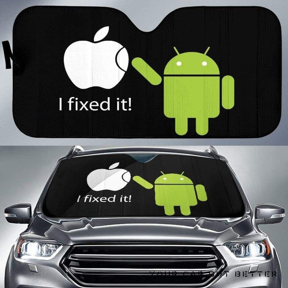 Funny Android Car Auto Sun Shade Funny Android Car Auto Sun Shade